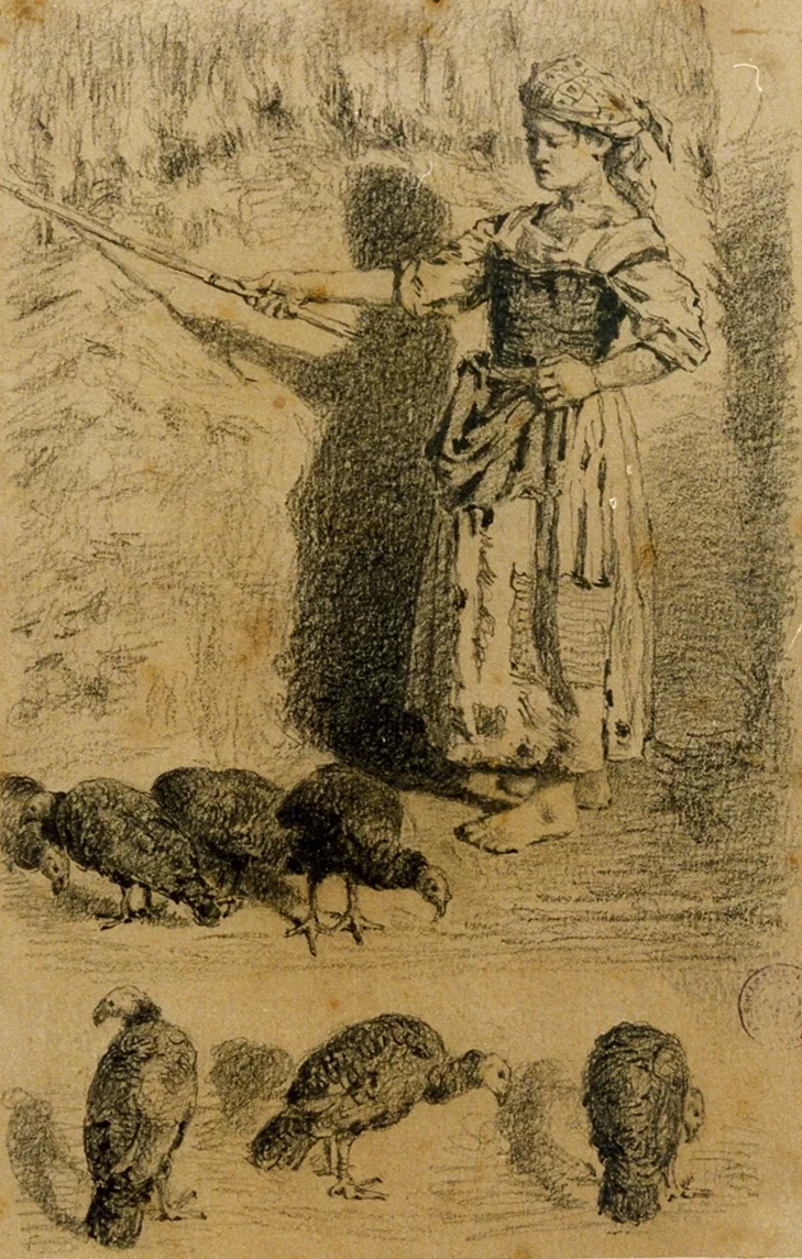 Francesco Paolo Michetti - 186, scena campestre, Certosa di san Martino, Napoli
